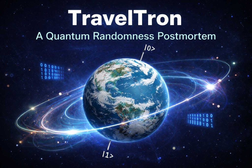 TravelTron Quantum Randomness Generator App Demo Postmortem