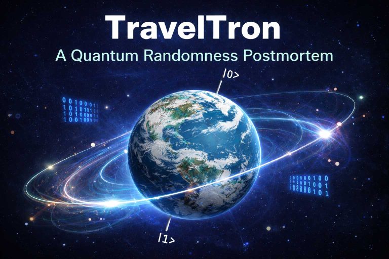 TravelTron Quantum Randomness Generator App Demo Postmortem